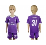 Real Madrid #31 R.Yanez Away Kid Soccer Club Jersey1