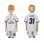 Real Madrid #31 R.Yanez White Home Kid Soccer Club Jersey1