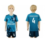 Real Madrid #4 Sergio Ramos Sec Away Kid Soccer Club Jersey