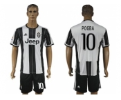 Juventus #10 Pogba Home Soccer Club Jersey 2