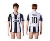 Juventus #10 Pogba Home Soccer Club Jersey 3