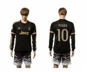 Juventus #10 Pogba SEC Away Long Sleeves Soccer Club Jersey