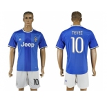 Juventus #10 Tevez Away Soccer Club Jersey