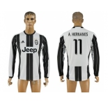 Juventus #11 A.Hernanes Home Long Sleeves Soccer Club Jersey 1