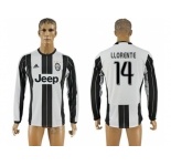 Juventus #14 LLORENTE Home Long Sleeves Soccer Club Jersey 1