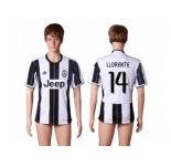 Juventus #14 Llorente Home Soccer Club Jersey 3