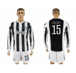 Juventus #15 Barzagli Home Long Sleeves Soccer Club Jersey