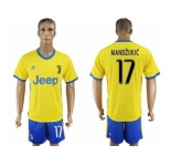 Juventus #17 Mandzukic Away Soccer Club Jersey 1
