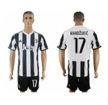 Juventus #17 Mandzukic Home Soccer Club Jersey 2