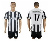 Juventus #17 Mandzukic Home Soccer Club Jersey 2