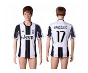Juventus #17 Mandzukic Home Soccer Club Jersey 5