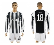 Juventus #18 Lemina Home Long Sleeves Soccer Club Jersey
