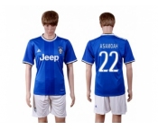 Juventus #22 Asamoah Away Soccer Club Jersey 1