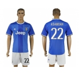 Juventus #22 Asamoah Away Soccer Club Jersey 2