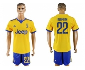 Juventus #22 Asamoah Away Soccer Club Jersey