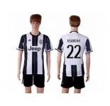 Juventus #22 Asamoah Home Soccer Club Jersey 1