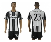 Juventus #23 Dani Alves Home Soccer Club Jersey 3