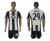 Juventus #24 Rugani Home Soccer Club Jersey 1