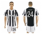 Juventus #24 Rugani Home Soccer Club Jersey