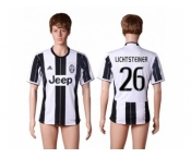 Juventus #26 Lichtsteiner Home Soccer Club Jersey 3