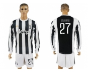 Juventus #27 Sturaro Home Long Sleeves Soccer Club Jersey