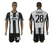 Juventus #28 Khedira Home Soccer Club Jersey 1