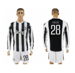 Juventus #28 Rincon Home Long Sleeves Soccer Club Jersey