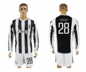 Juventus #28 Rincon Home Long Sleeves Soccer Club Jersey