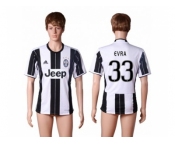 Juventus #33 Evra Home Soccer Club Jersey 2