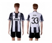 Juventus #33 Evra Home Soccer Club Jersey