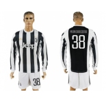 Juventus #38 Mandragora Home Long Sleeves Soccer Club Jersey