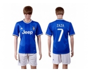 Juventus #7 Zaza Away Soccer Club Jersey 1