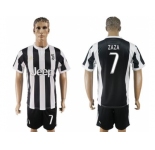 Juventus #7 Zaza Home Soccer Club Jersey