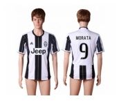 Juventus #9 Morata Home Soccer Club Jersey 3