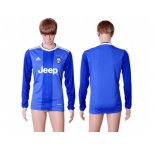 Juventus Blank Away Long Sleeves Soccer Club Jersey