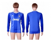 Juventus Blank Away Long Sleeves Soccer Club Jersey