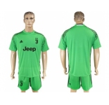 Juventus Blank Green Goalkeeper Soccer Club Jersey