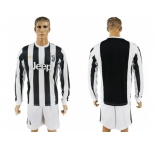 Juventus Blank Home Long Sleeves Soccer Club Jersey