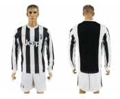 Juventus Blank Home Long Sleeves Soccer Club Jersey
