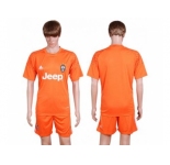 Juventus Blank Orange Goalkeeper Soccer Club Jersey