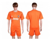 Juventus Blank Orange Goalkeeper Soccer Club Jersey