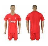 Juventus Blank Red Goalkeeper Soccer Club Jersey