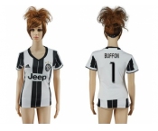 Women's Juventus #1 Buffon Home Soccer Club Jersey1