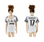 Women's Juventus #17 Mandzukic Sec Away Soccer Club Jersey