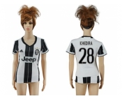 Women's Juventus #28 Khedira Home Soccer Club Jersey