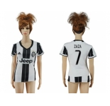 Women's Juventus #7 Zaza Home Soccer Club Jersey