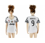 Women's Juventus #9 Morata Sec Away Soccer Club Jersey