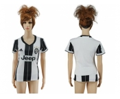 Women's Juventus Blank Home Soccer Club Jersey1
