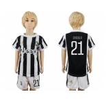 Juventus #21 Dybala Home Kid Soccer Club Jersey