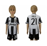 Juventus #21 Pirlo Home Away Kid Soccer Club Jersey